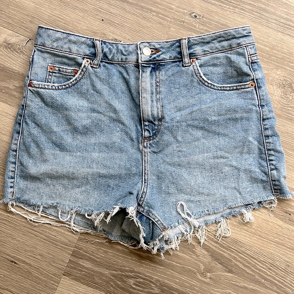 Topshop denim shorts/8